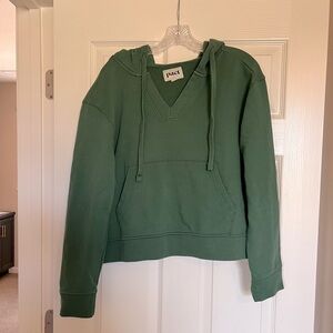 Like new PACT V-neck cropped hoodie